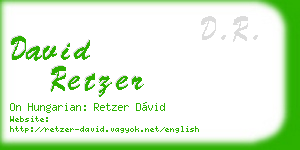david retzer business card